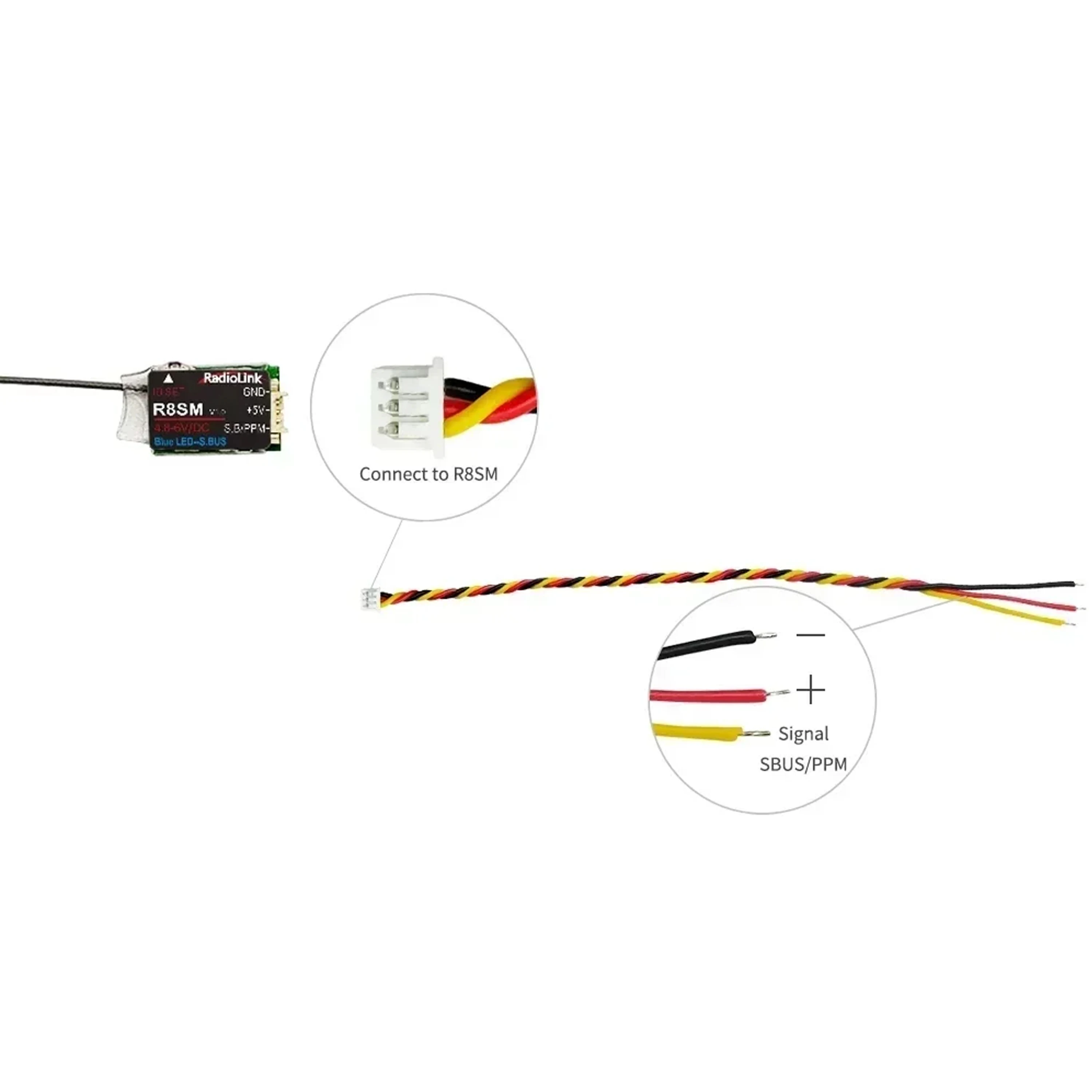 Receiver Sbus 8Ch - Receptor Mini Radiolink R8SM de 8