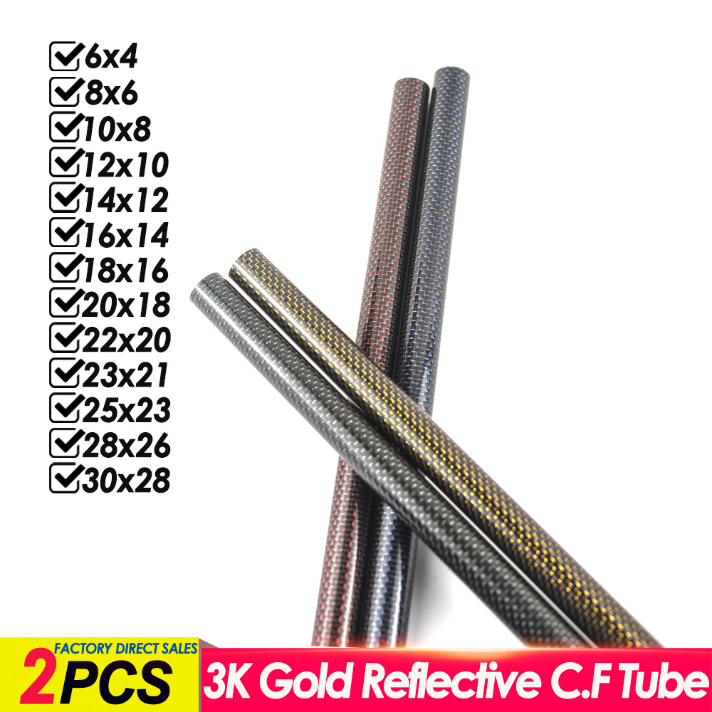 Rc Hobby Youtube - 2 pçs 3k ouro reflexivo fibra