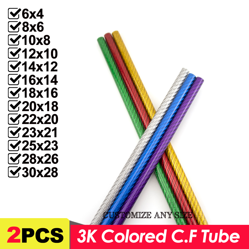 Rc Hobby Youtube - 2 pçs tubo colorido de fibra