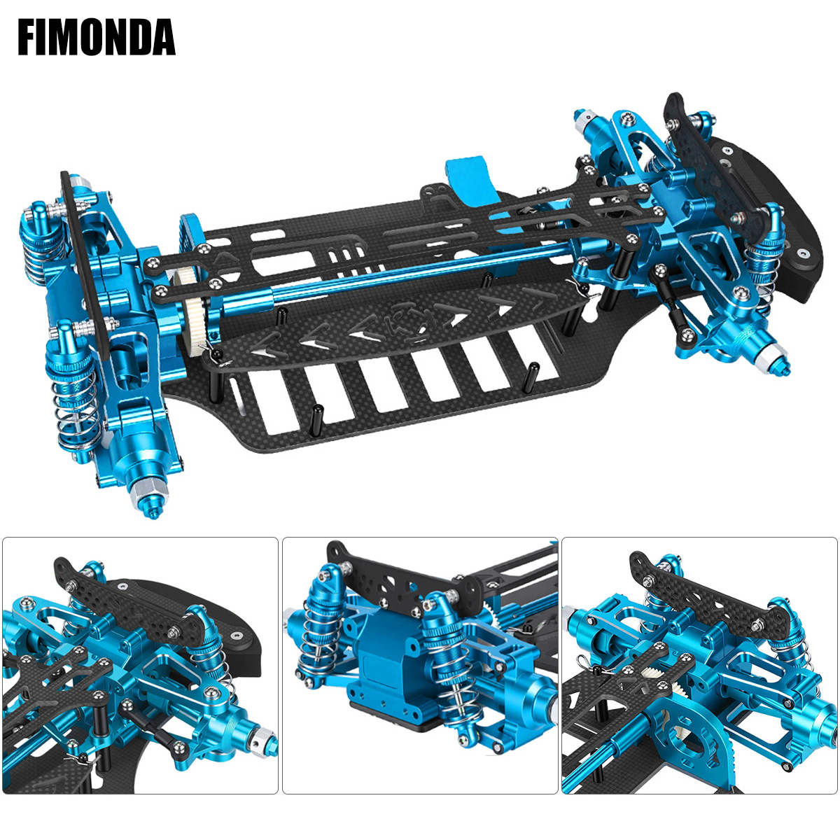 Shock Absorber Rc - Kit de Chassi em Alumínio e