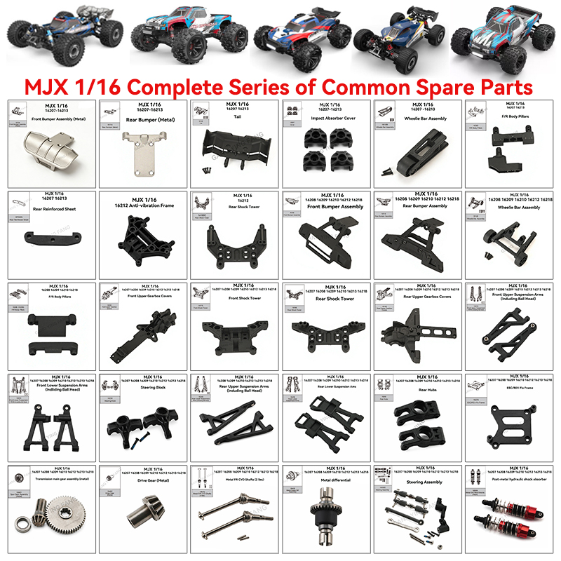Shock Absorber Rc - Peças Originais MJX 1/16 para Carros