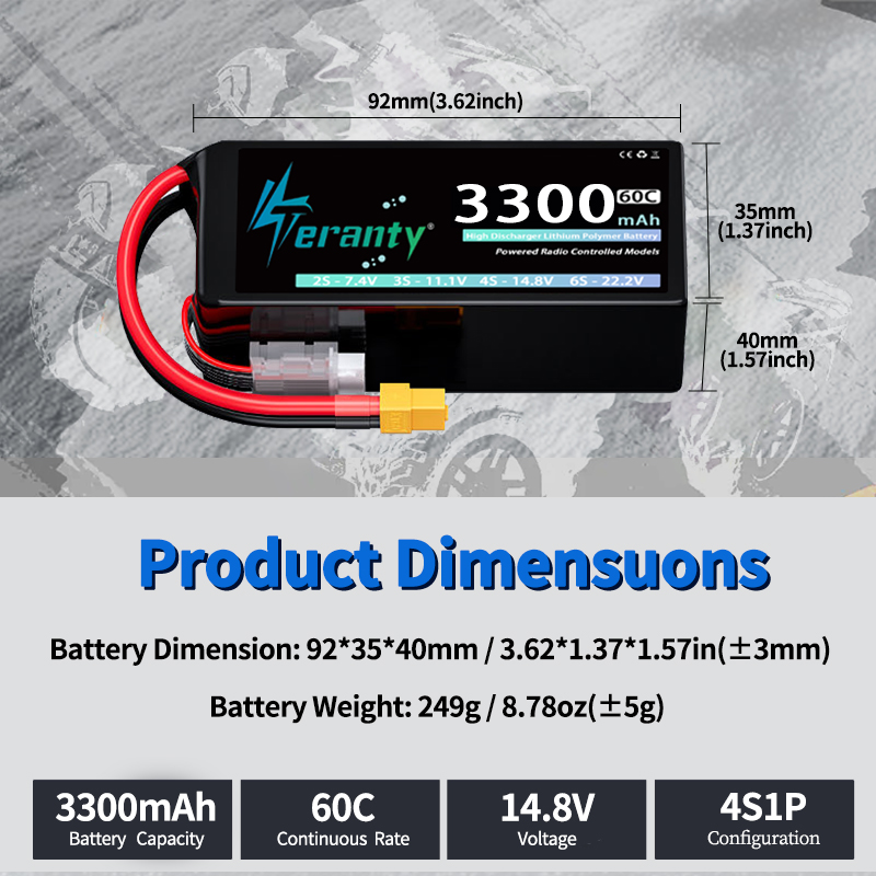 Bateria Lipo TERANTY 4S 3300mA - Rc Hobby Truck avaliação e preço