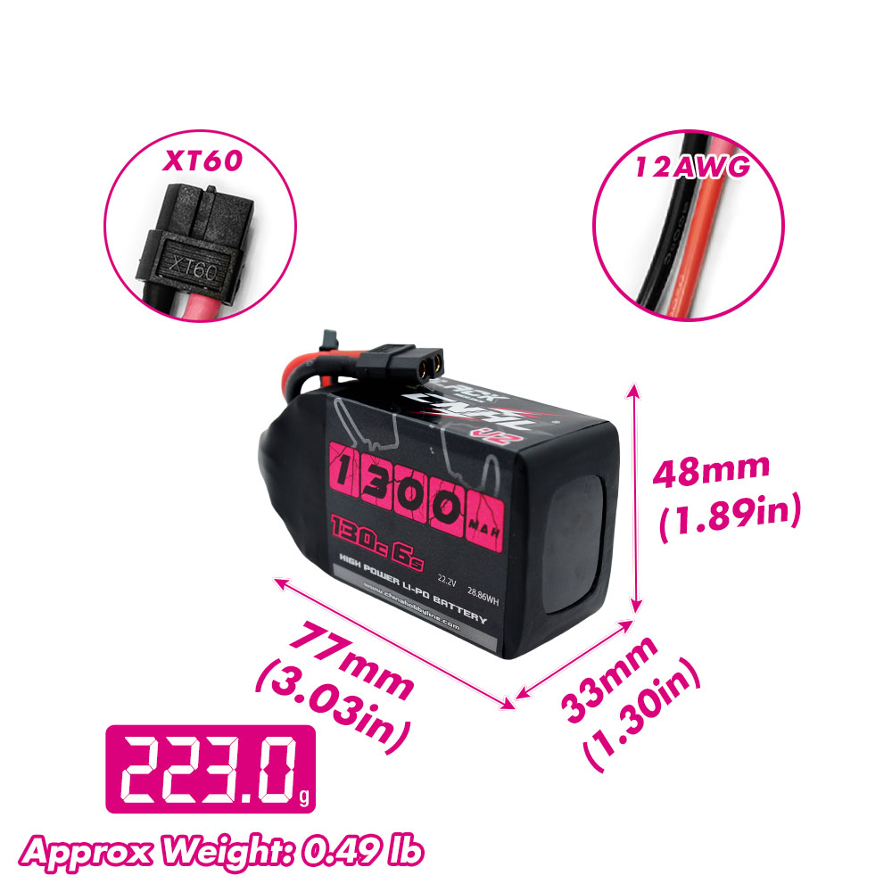 2 Baterias Lipo CNHL 6S 22.2V  - Hobby Rc Quadcopters & Multirotors avaliação e preço